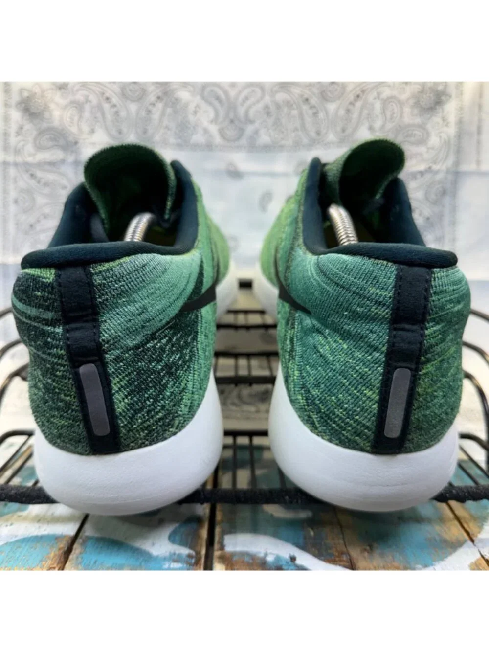 2016 Nike LunarEpic Seaweed/Black Flyknit Running Shoes Mens Size 14 $160.00 EUC